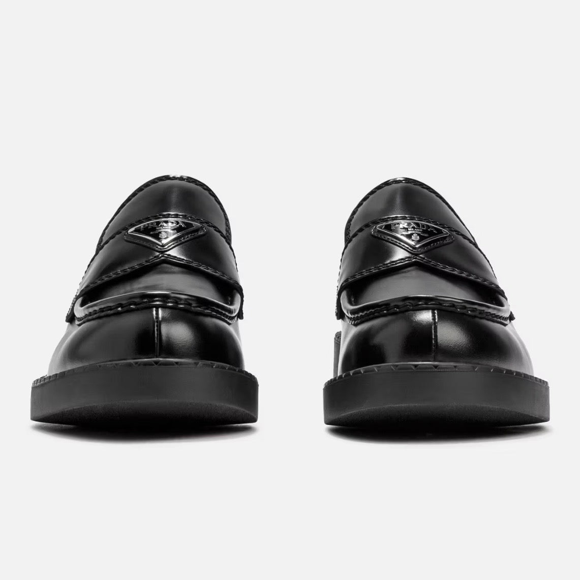 Prada Brushed Leather Loafers
