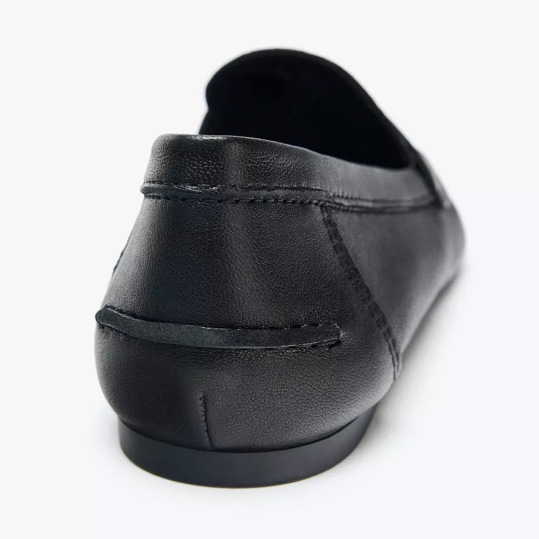 Zara Leather Penny Loafers