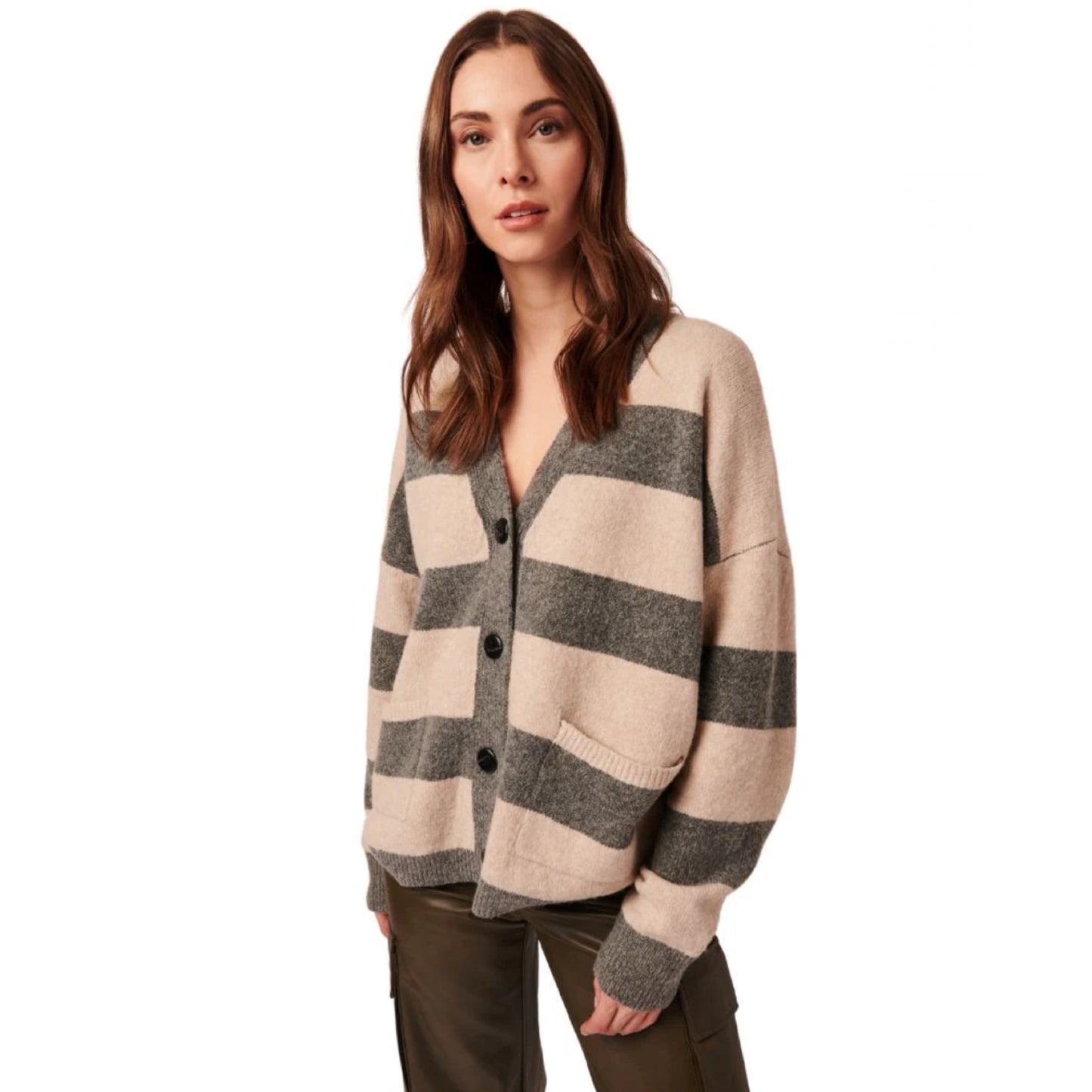 Line Striped Cardigan