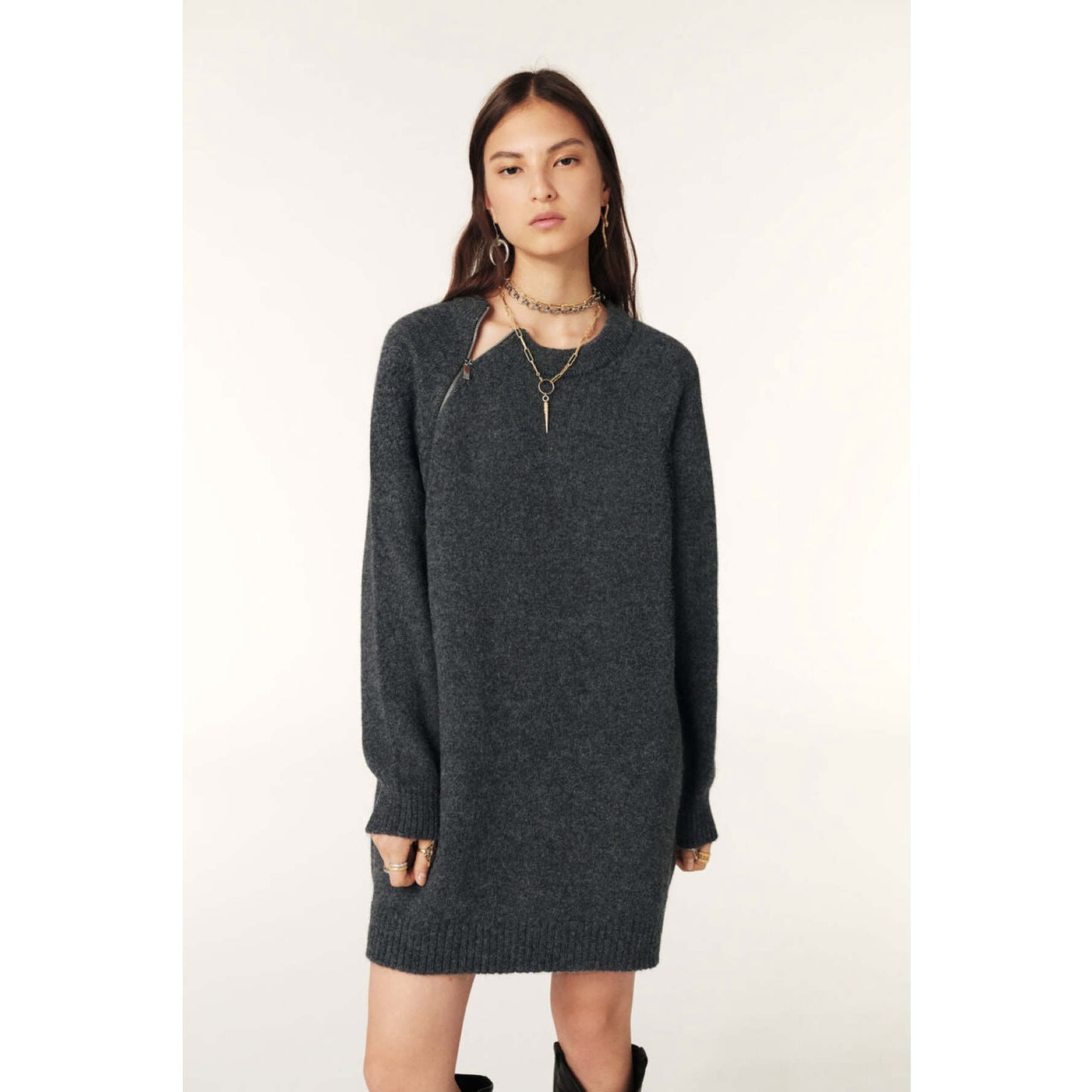 Ba&sh Alpaca Blend Dress