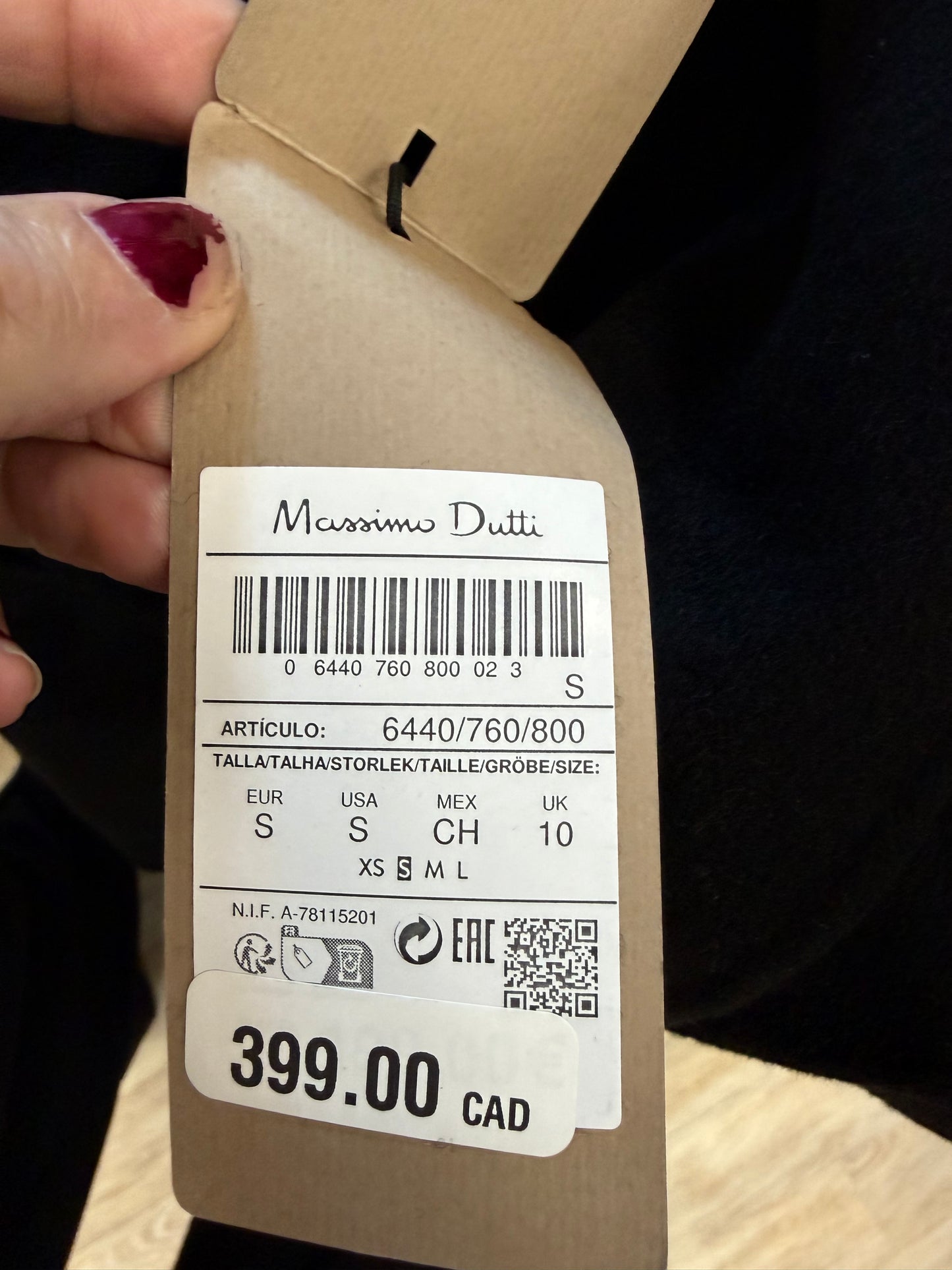 Massimo Dutti Wool Blend Coat