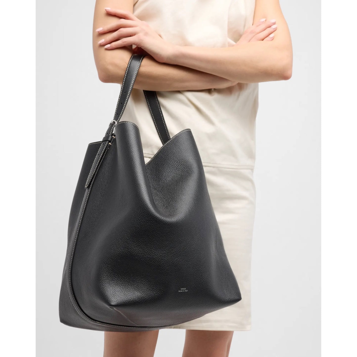 Toteme Leather Belted Tote