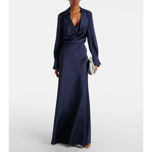 Simkhai Navy Maxi Skirt