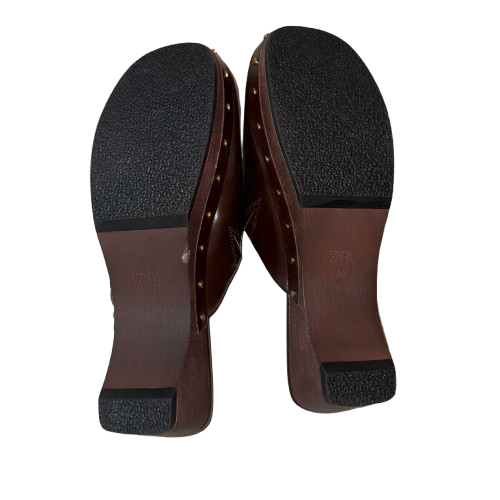 Zara Leather Clogs