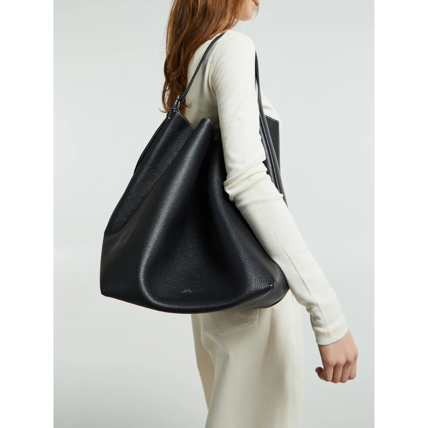 Toteme Leather Belted Tote