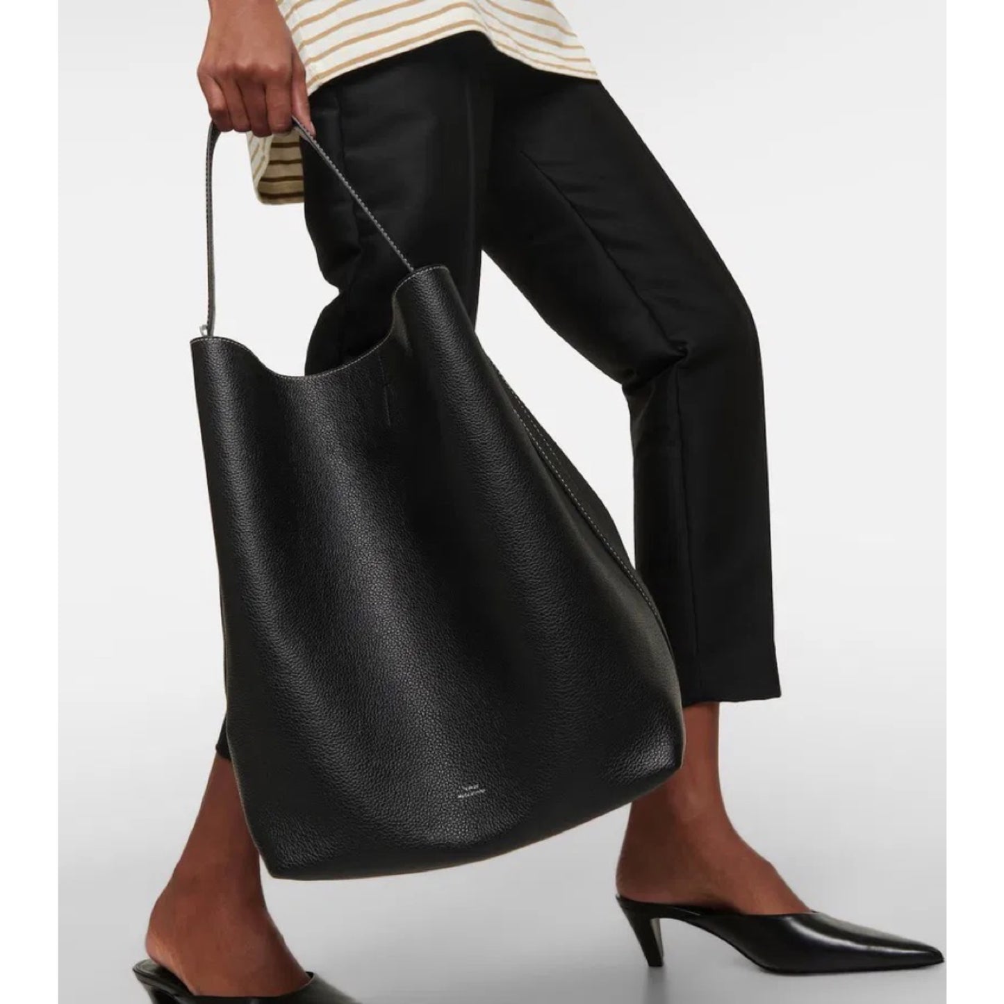 Toteme Leather Belted Tote