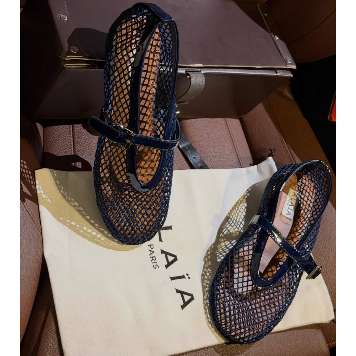 Alaia Fishnet Flats in Fishnet
