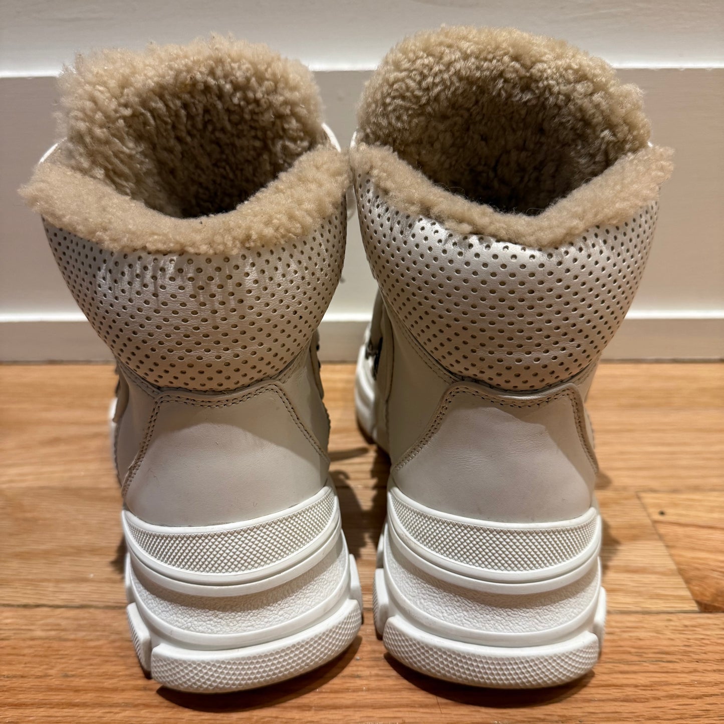 Gucci Leather and Shearling Boot