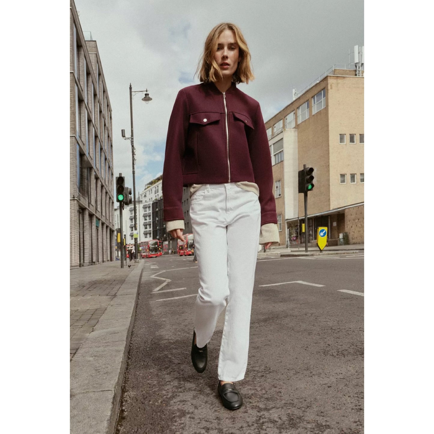 Zara Leather Penny Loafers