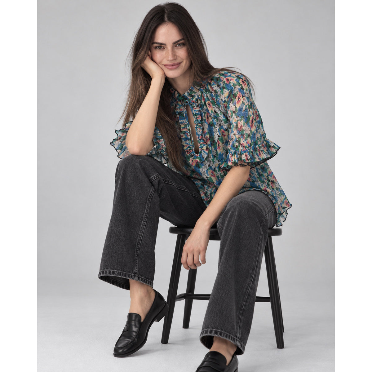 Ganni Floral Blouse