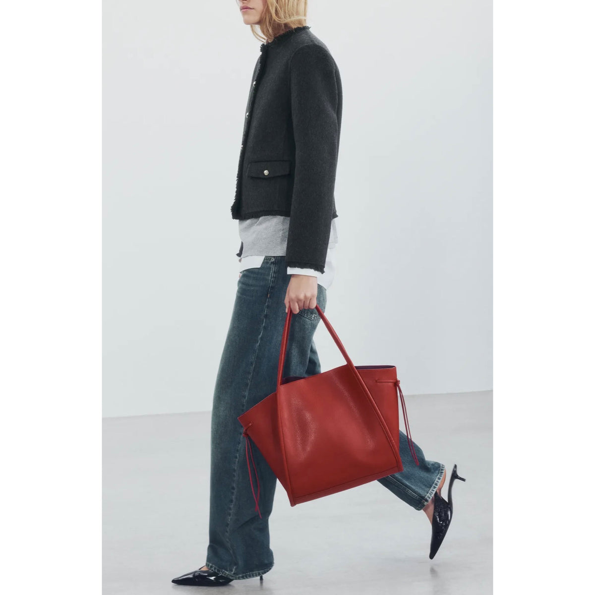 Zara Red Tote