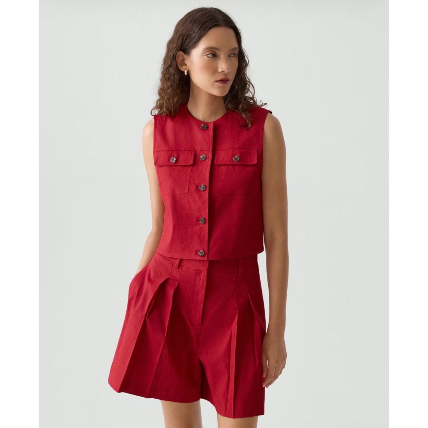 Theory Linen Blend Vest