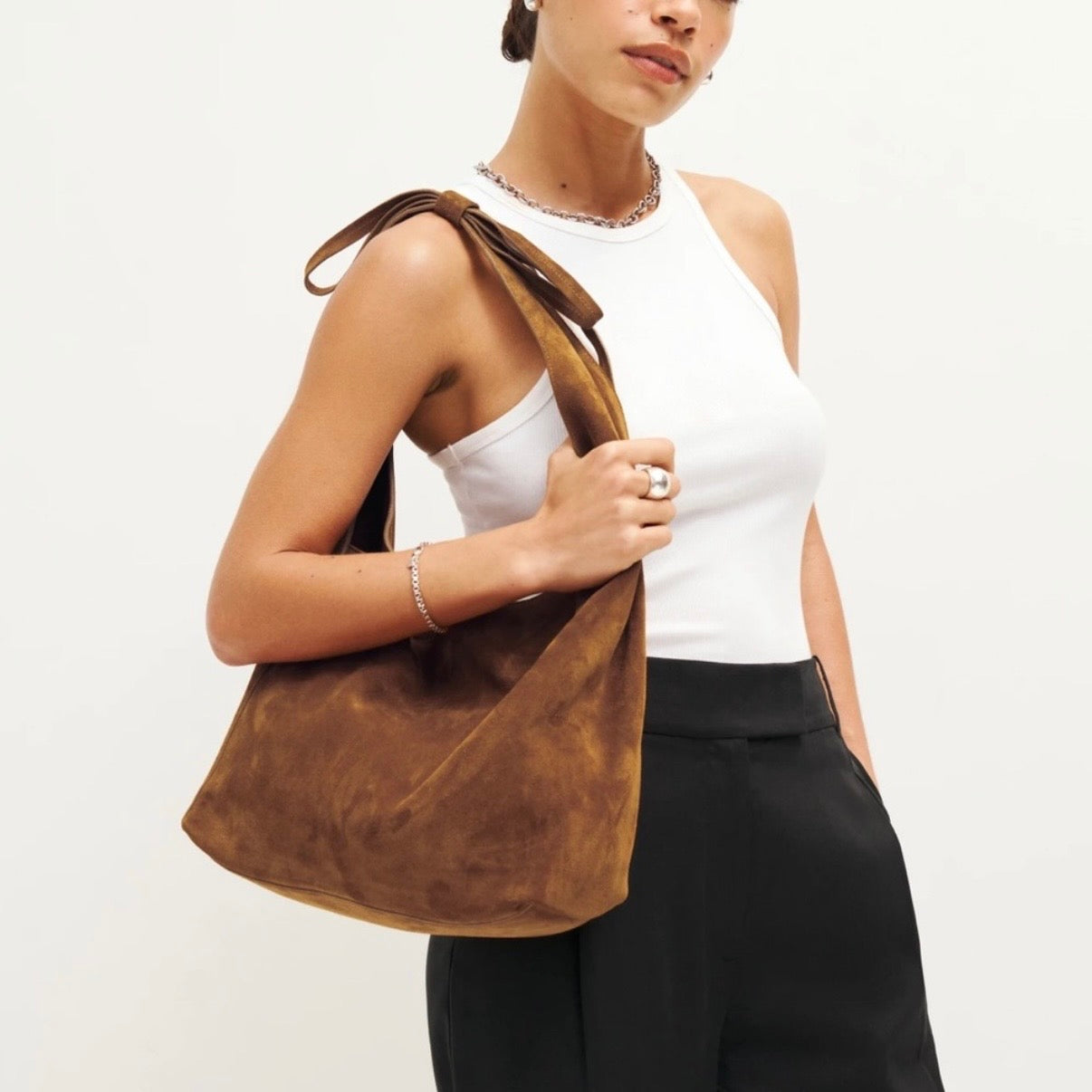 Reformation Suede Tote