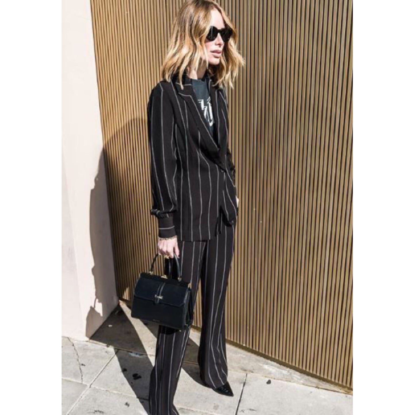 Anine Bing Pinstripe Suit