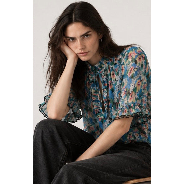Ganni Floral Blouse