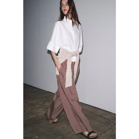 Zara Striped Flowy Pants