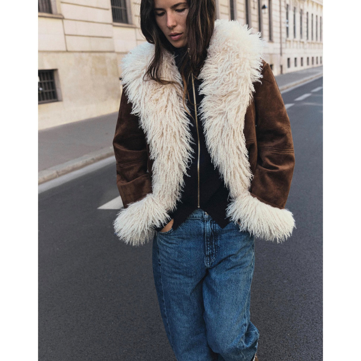 Zara Fur Trim Jacket