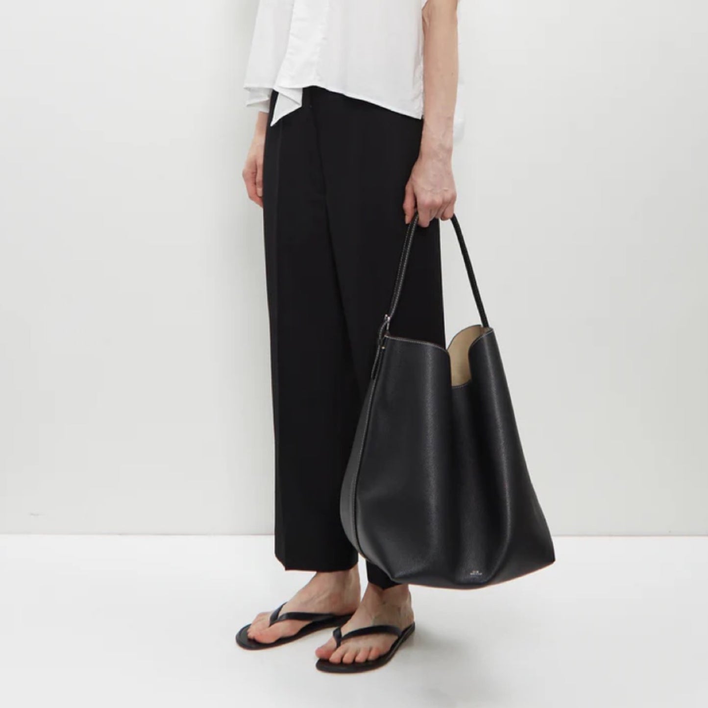 Toteme Leather Belted Tote