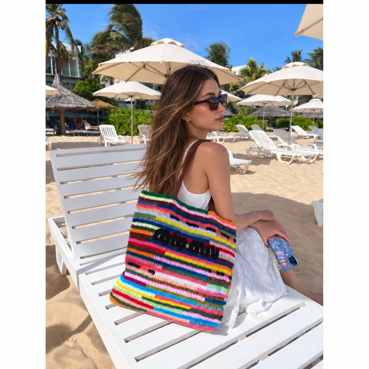“Miu Miu” Crochet Shoulder Bag