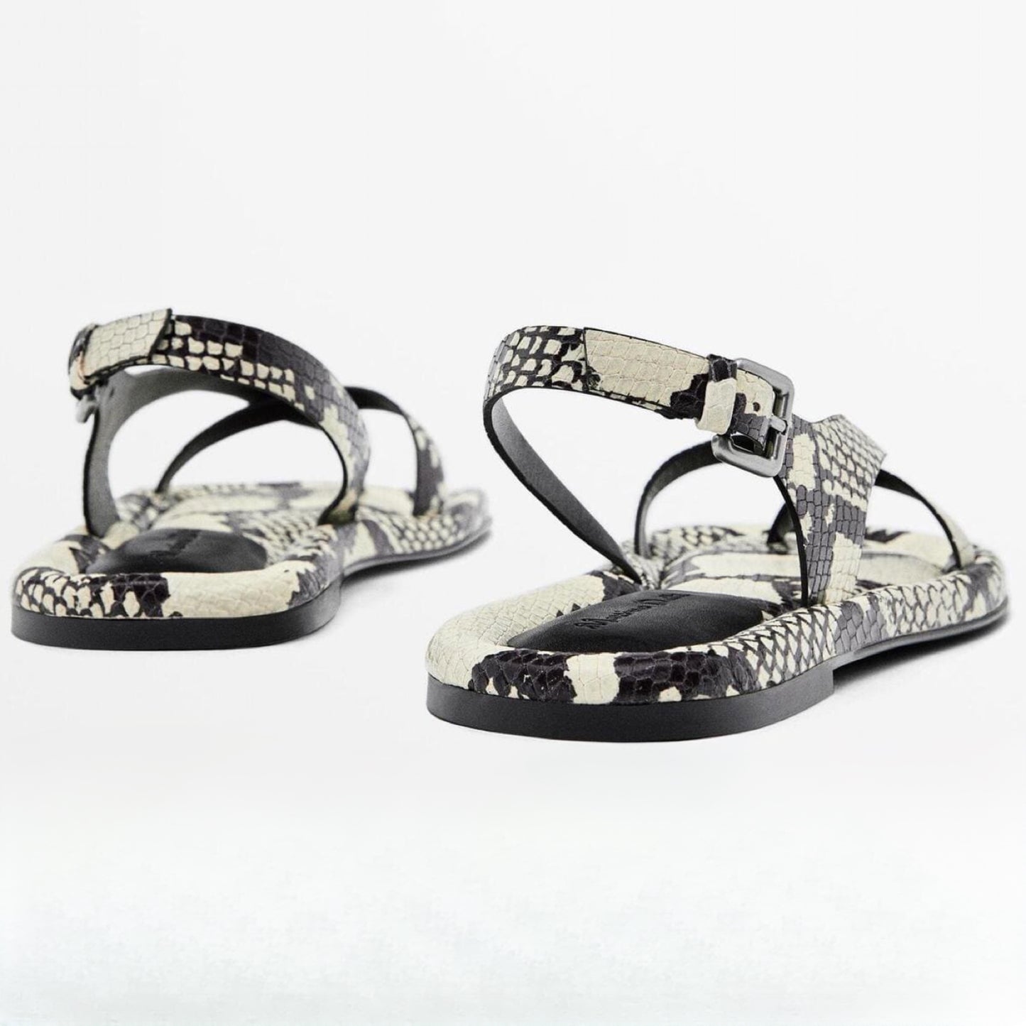 Massimo Dutti Animal Print Sandals