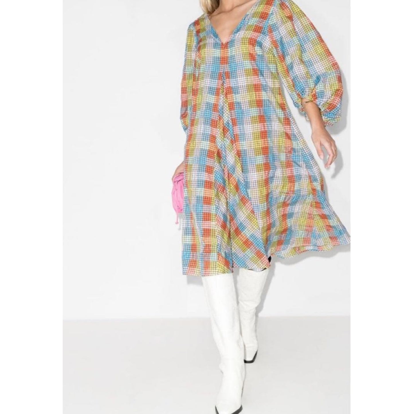 Ganni Seersucker Dress