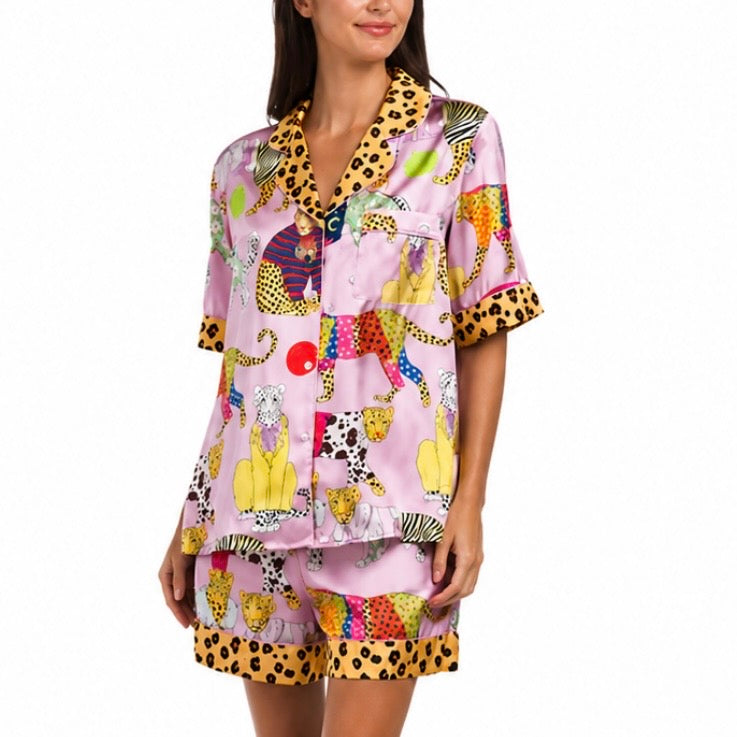 Karen Mabon Leopard PJ Set