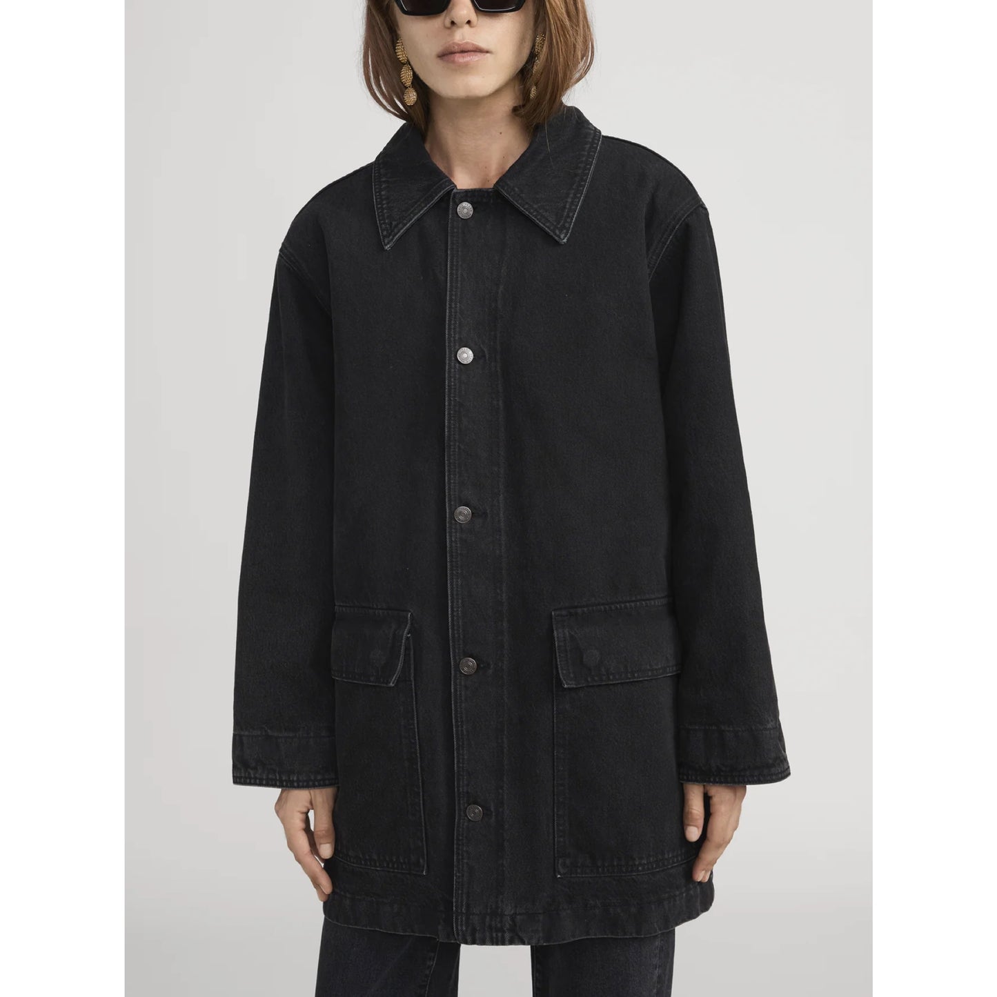 Frame Shearling Collar Coat