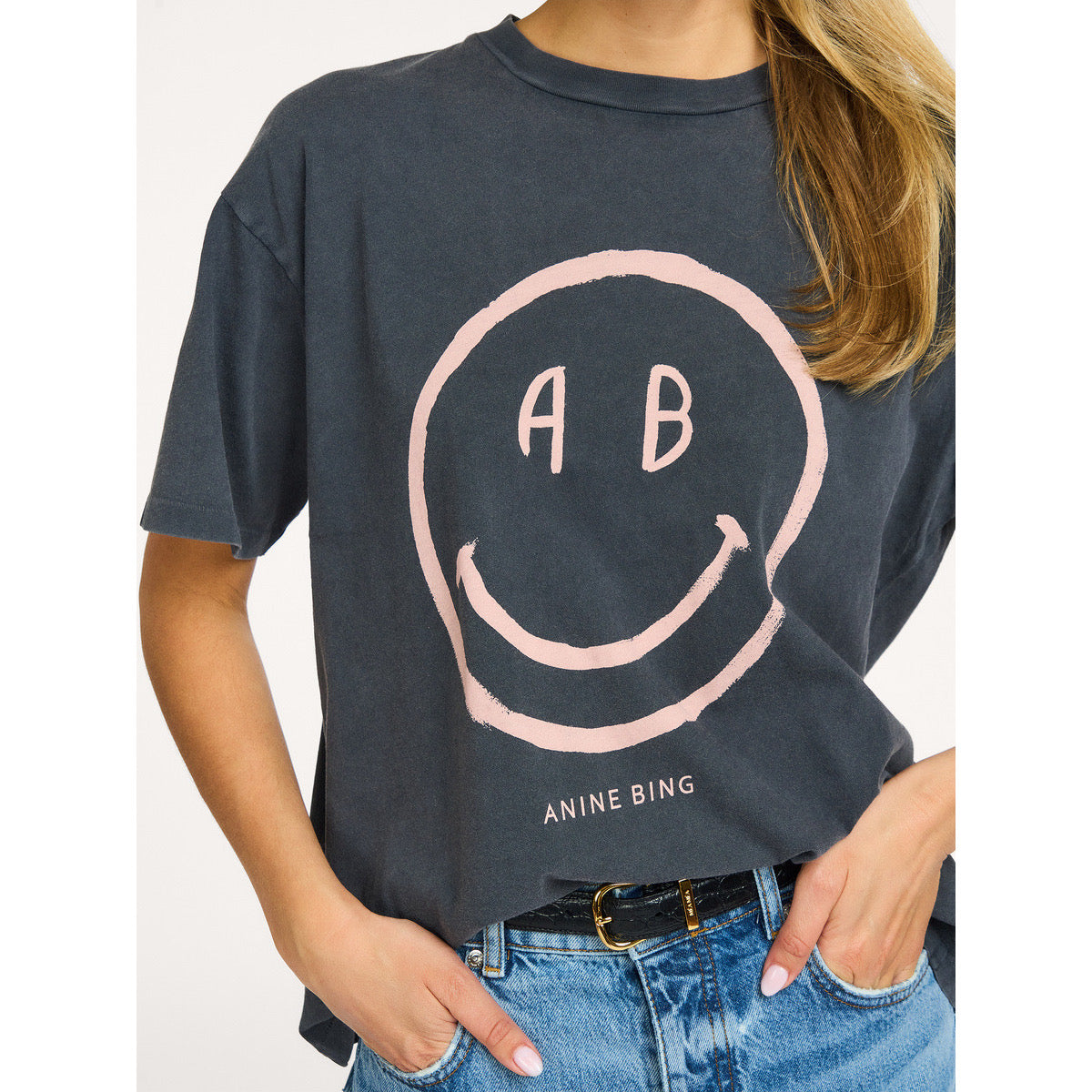 Anine Bing Smiley Tee