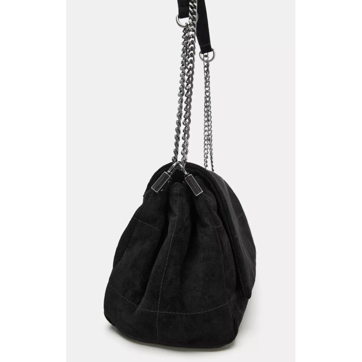 Zara Black Suede Shoulder Bag