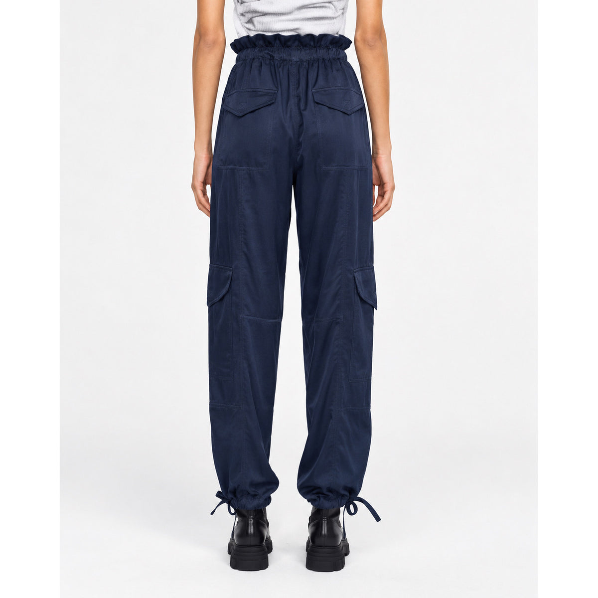 Ganni Satin Cargo Pants