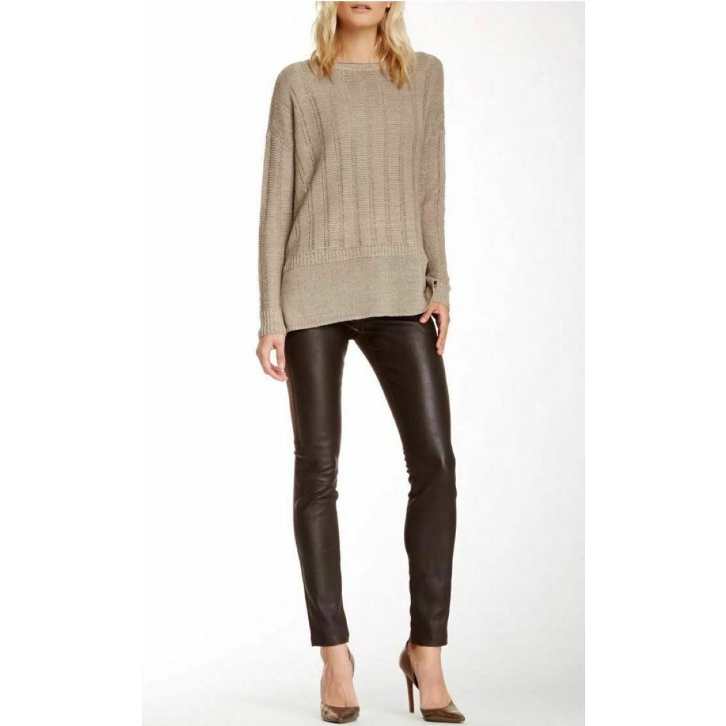 Vince Brown Leather Pants