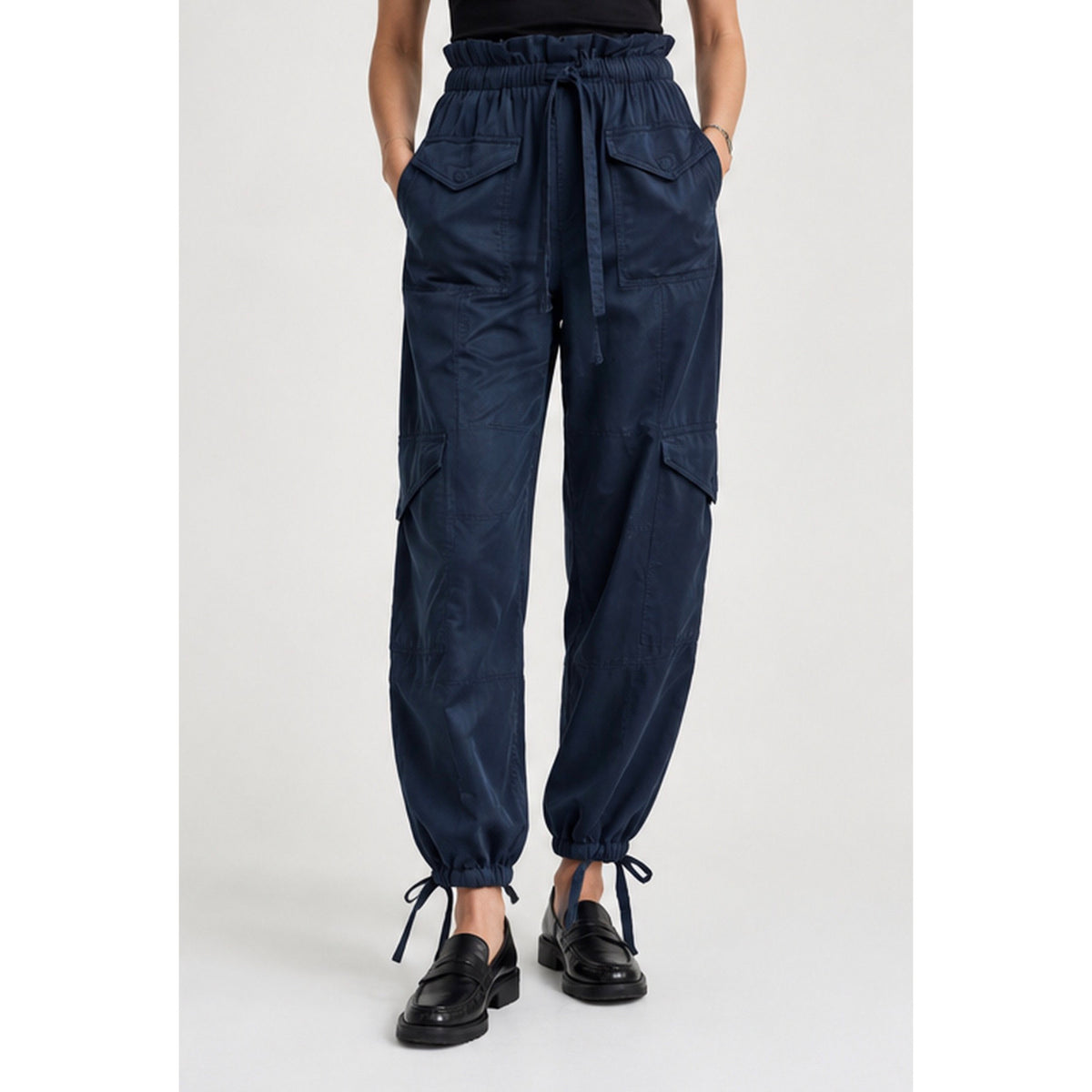 Ganni Satin Cargo Pants