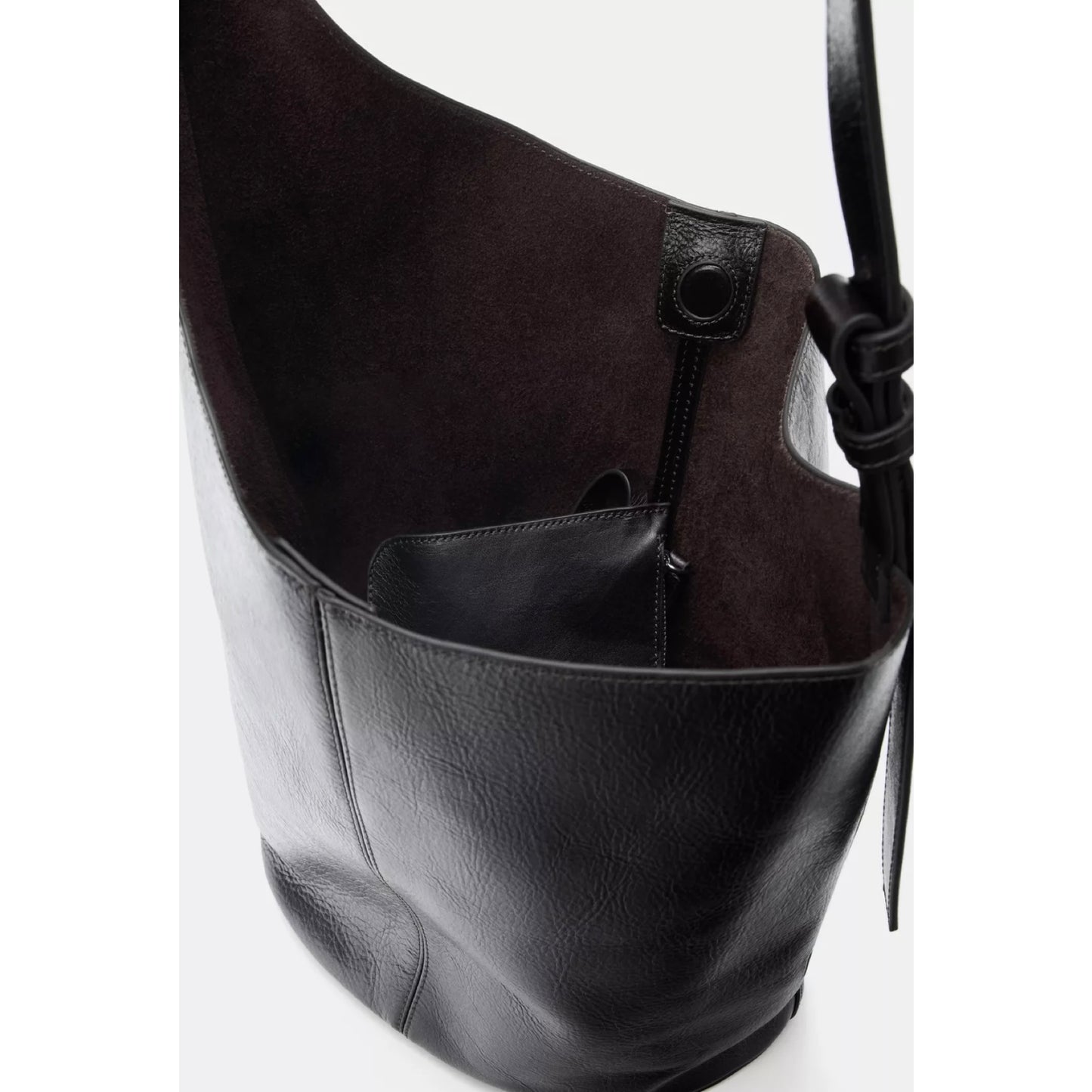 Zara Asymmetric Leather Shoulder Bag