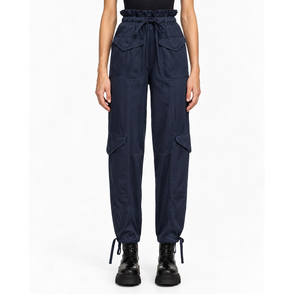Ganni Satin Cargo Pants