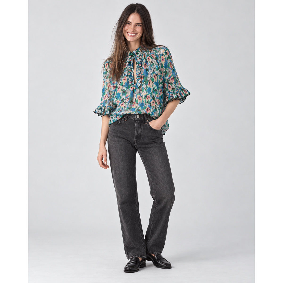 Ganni Floral Blouse