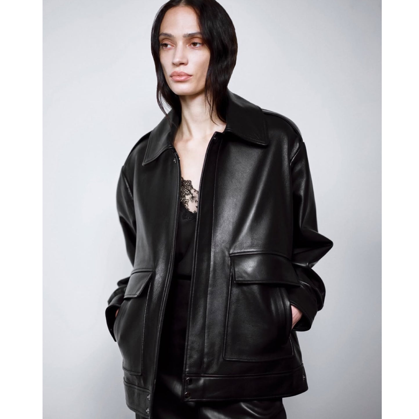 Nour Hammour Leather Jacket