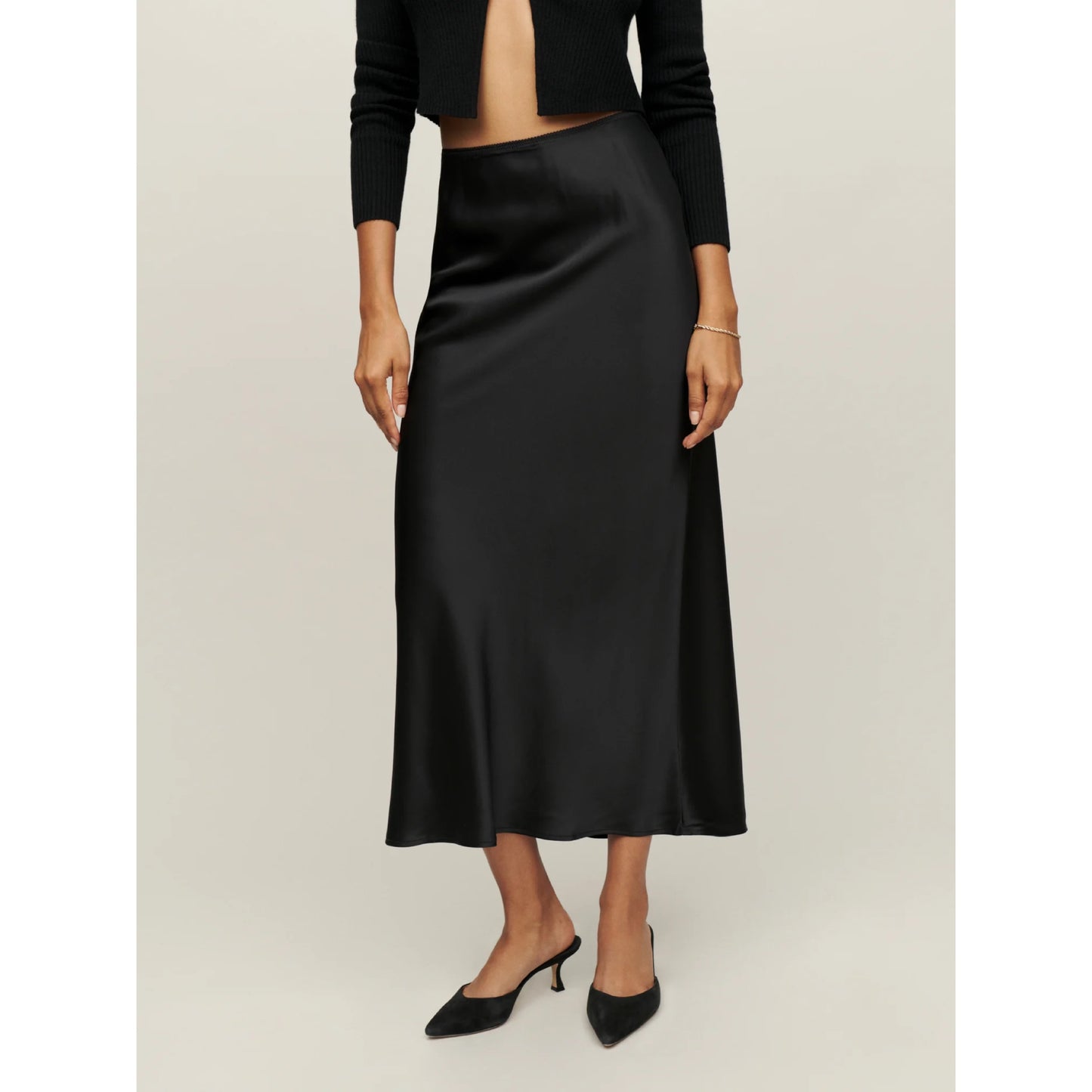 Reformation Silk Skirt