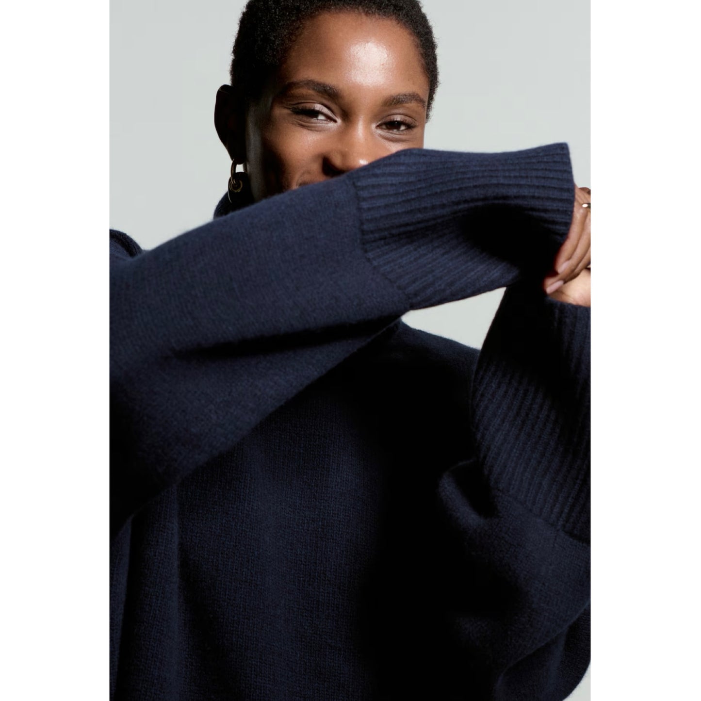 H&M Navy Cashmere Turtleneck