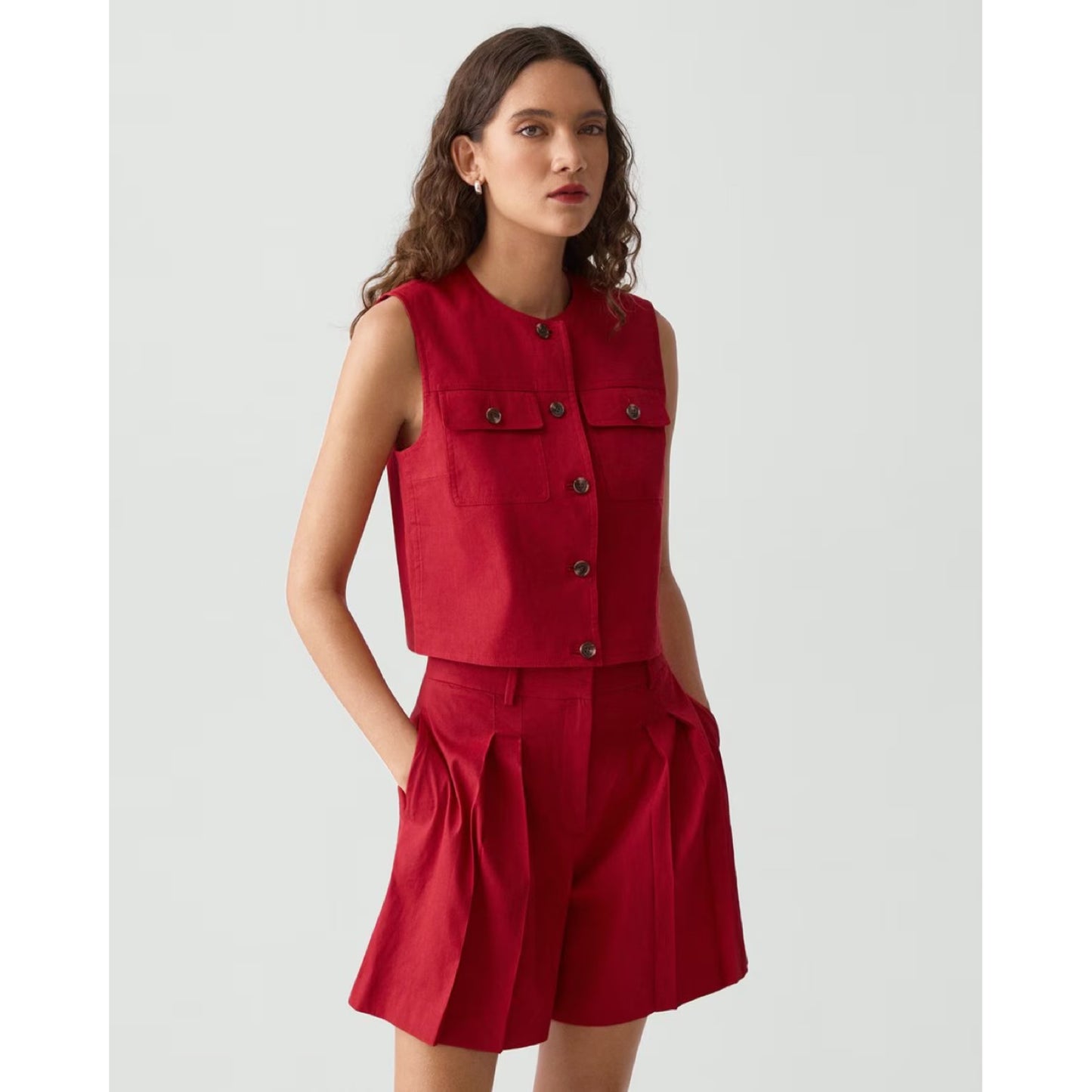 Theory Linen Blend Vest