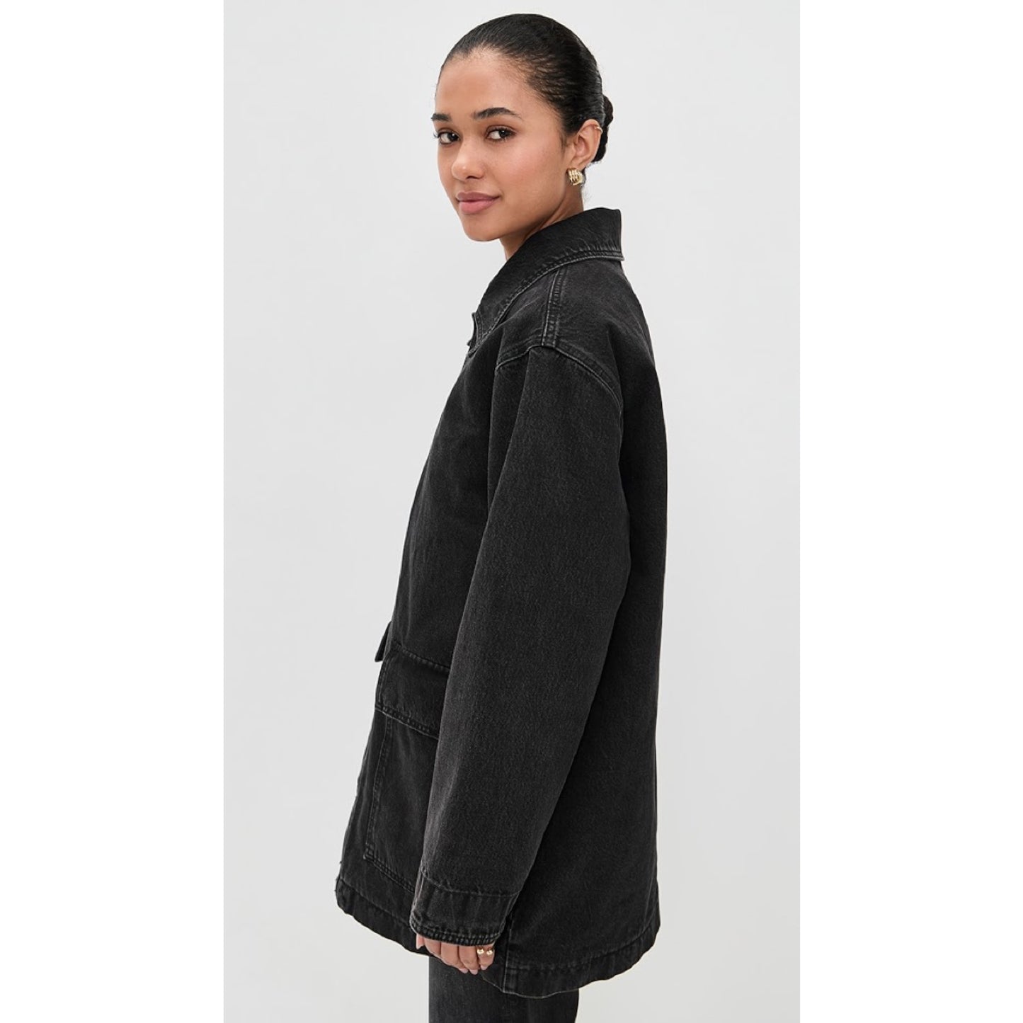 Frame Shearling Collar Coat