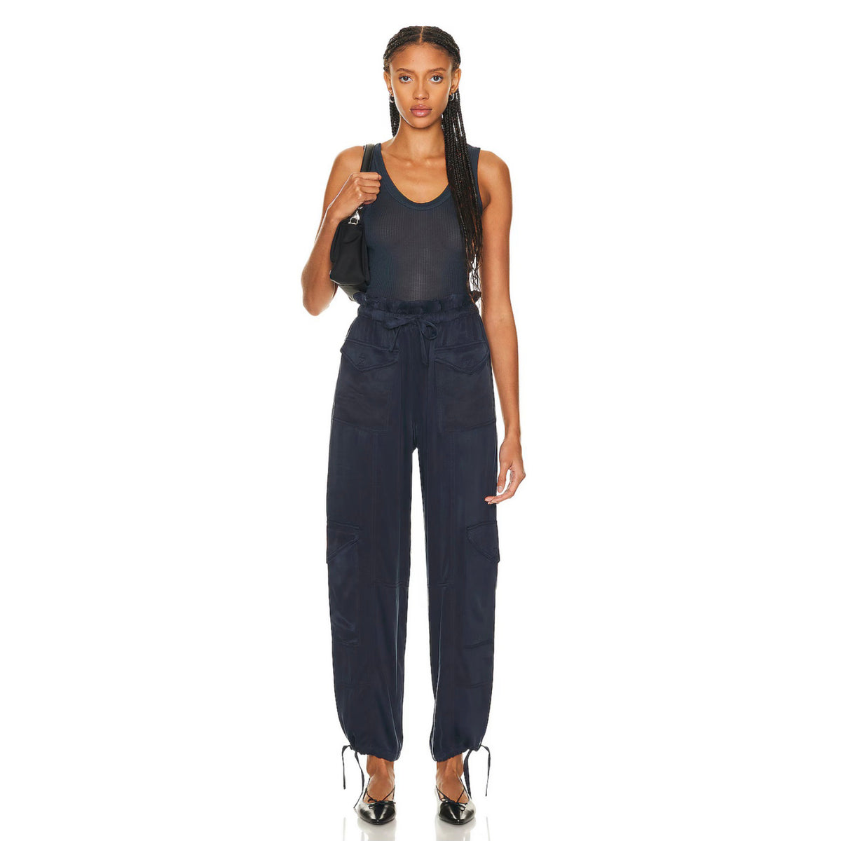 Ganni Satin Cargo Pants