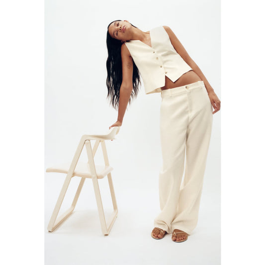 Zara Linen Blend Pants