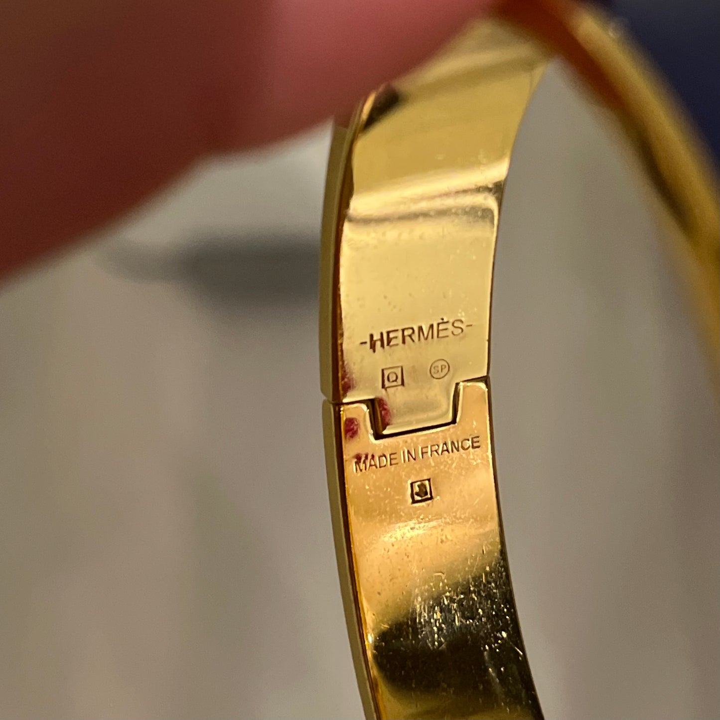 Hermes Blue Click H Bracelet