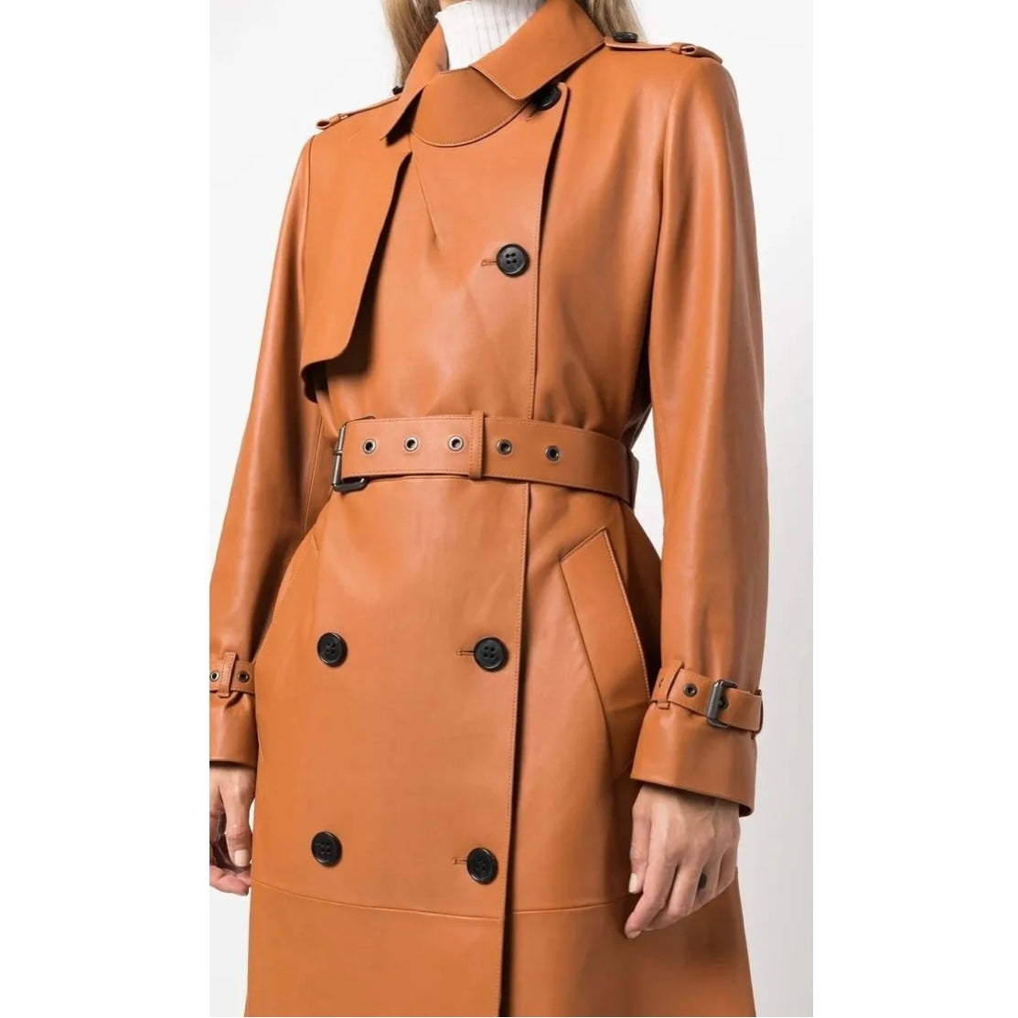 Mackage Leather Trench Coat