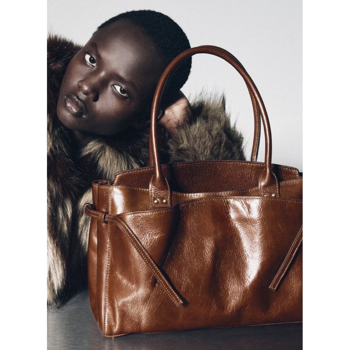 Zara Leather City Bag