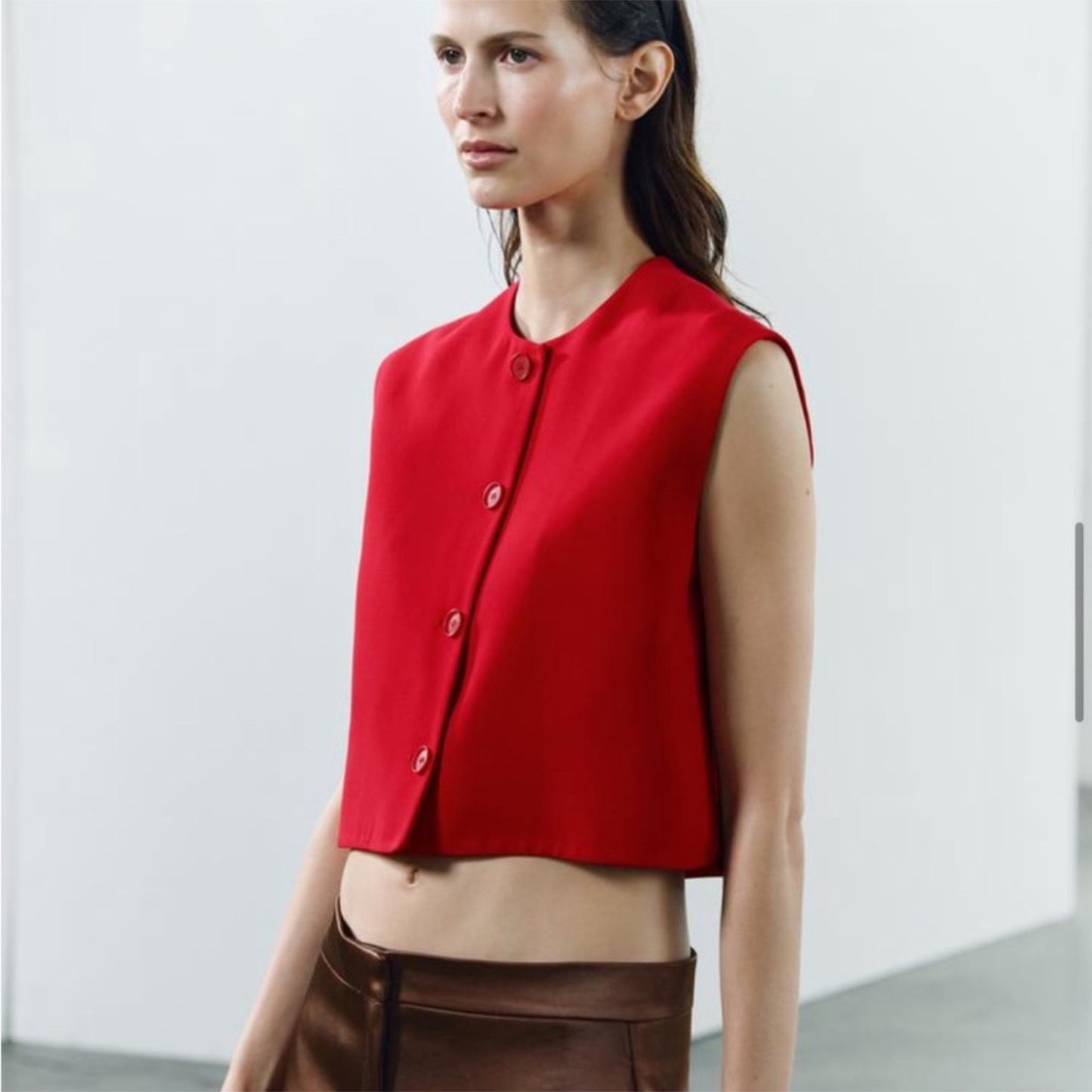 Zara Buttoned Vest Top