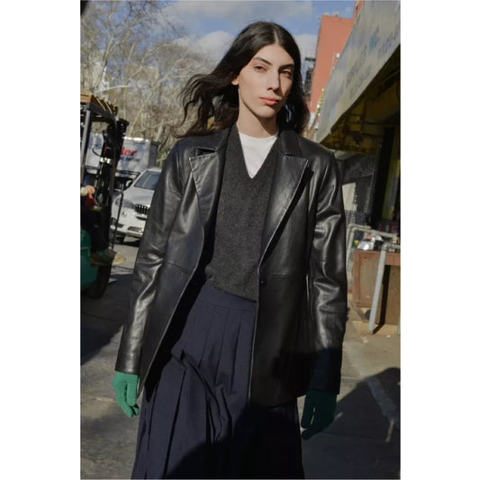 Bod & Christensen Leather Blazer
