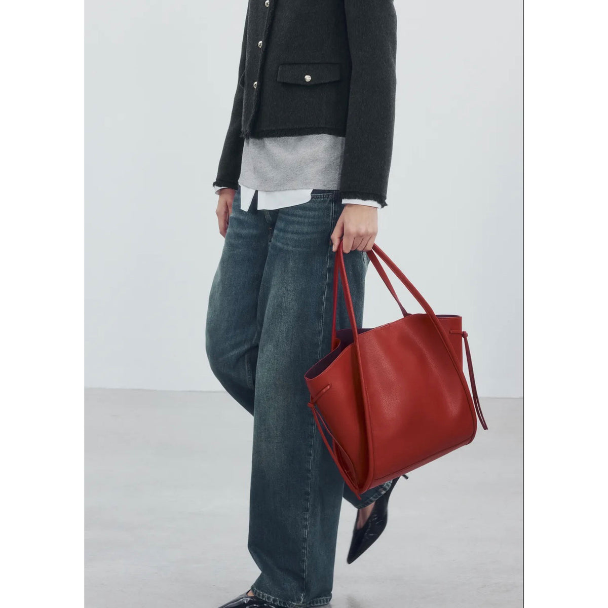 Zara Red Tote