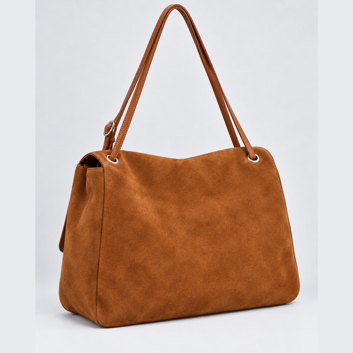 Suede Flap Bag