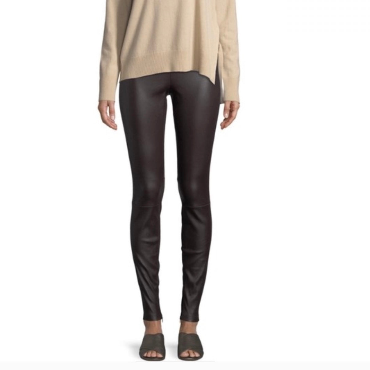 Vince Brown Leather Pants